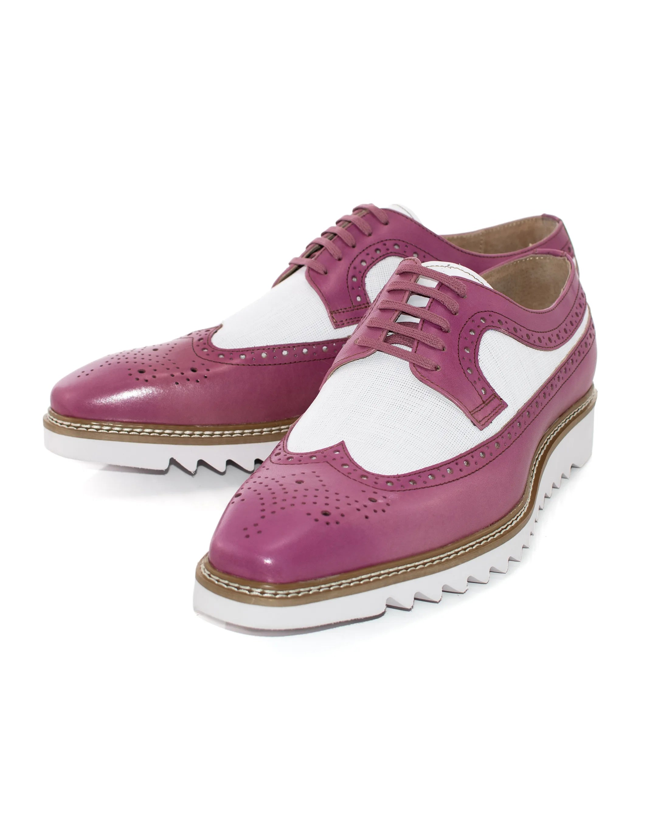 Two-Tone Leather Brogue Wingtips