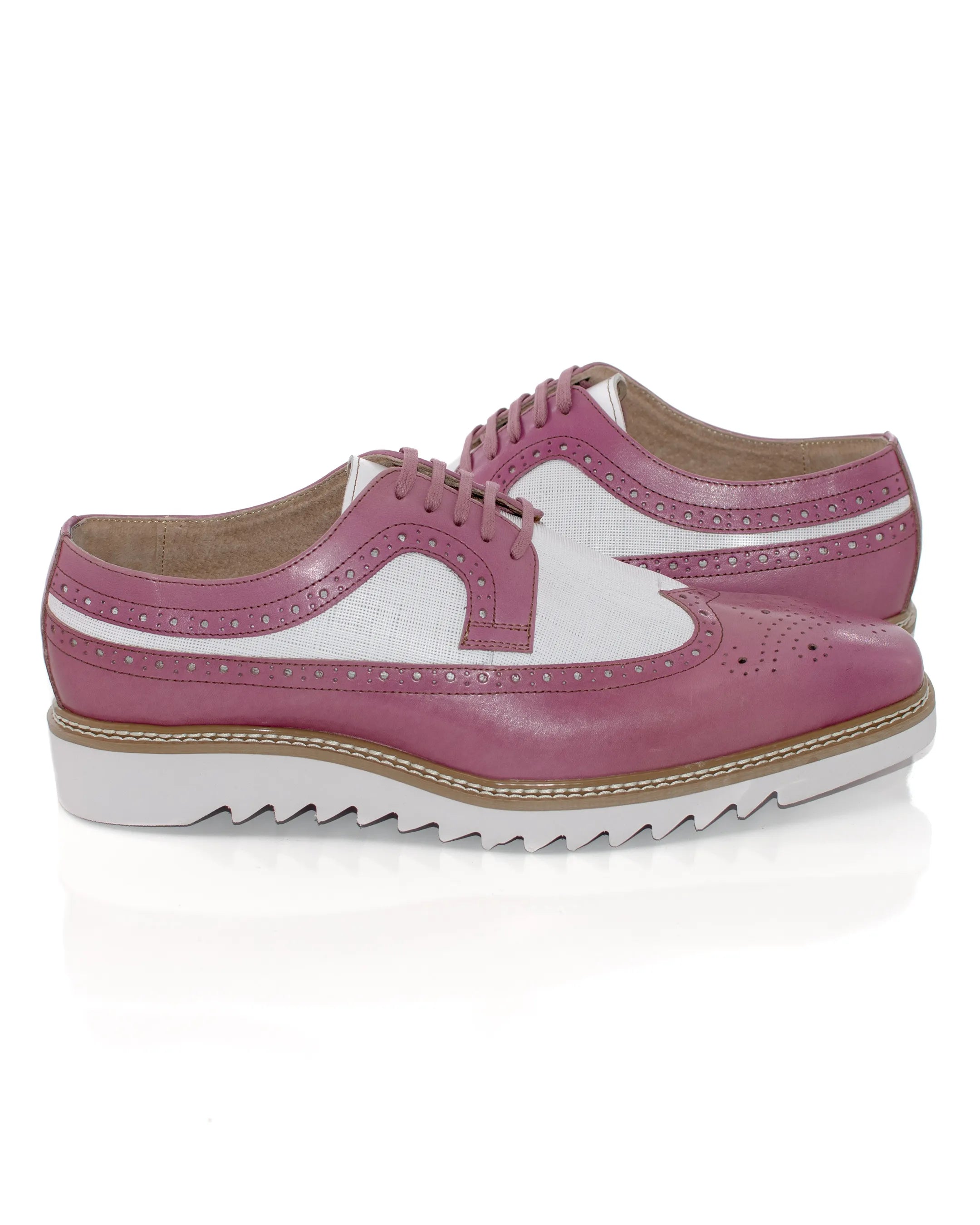 Two-Tone Leather Brogue Wingtips