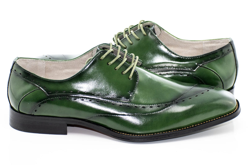 Asymmetrical Stitch Derby Style Lace-Up Dress Shoes