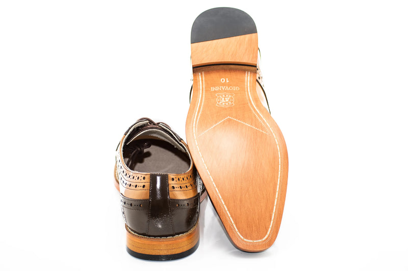 Chocolate & Tan Brogue Wingtip