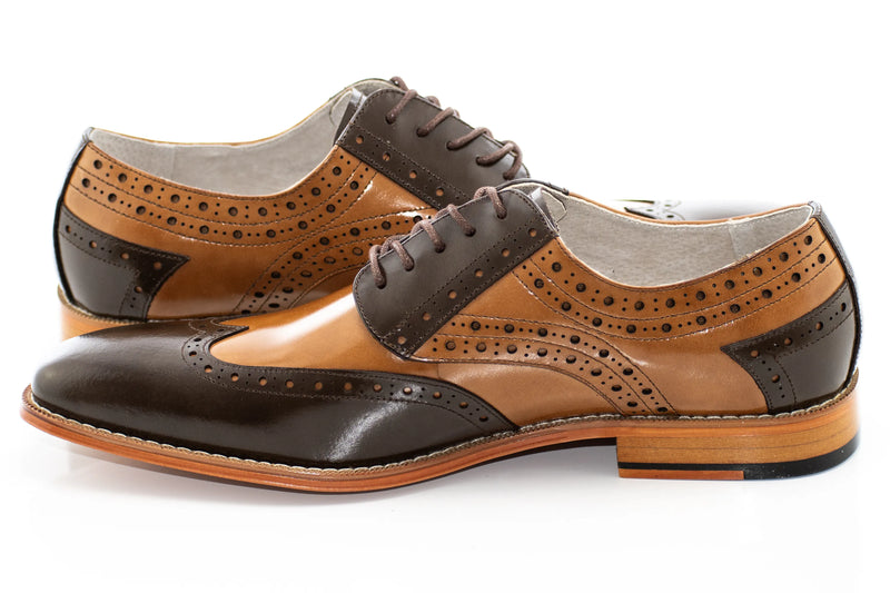 Chocolate & Tan Brogue Wingtip