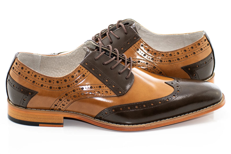 Chocolate & Tan Brogue Wingtip