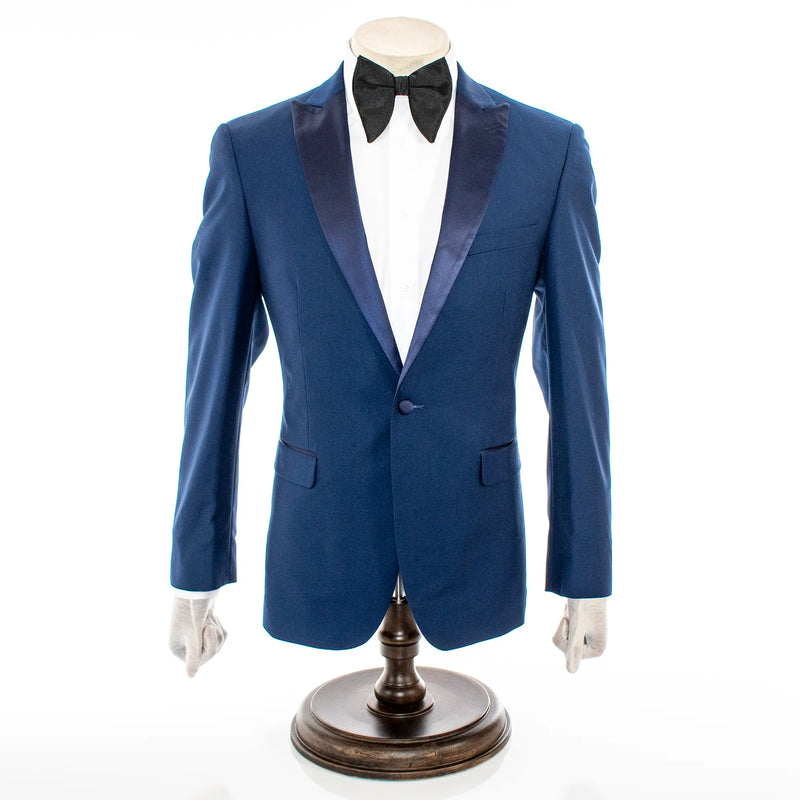 Dark Blue 2-Piece Slim-Fit Luxury Tuxedo With Peak Lapels