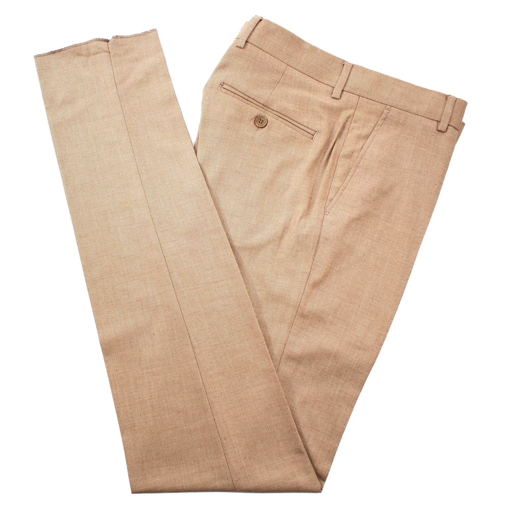 Tan Plaid 3-Piece Slim-Fit Suit