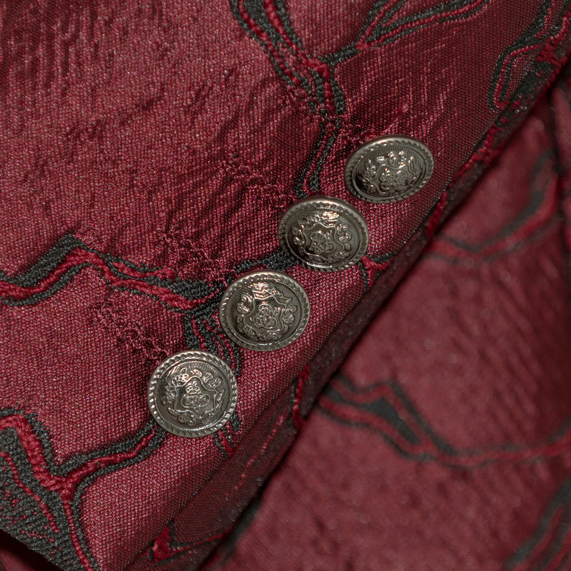 Alistair | Burgundy Damask 3-Piece Slim-Fit Western Tuxedo