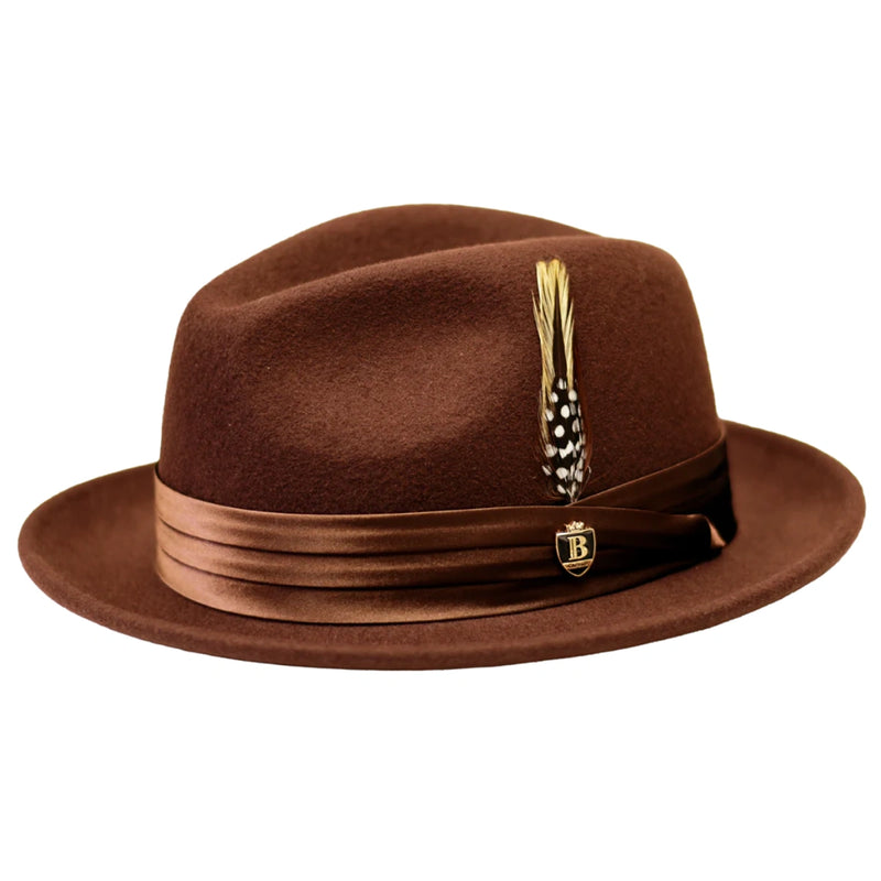 Wool Felt Fedora Hat – Crushable Snap Brim