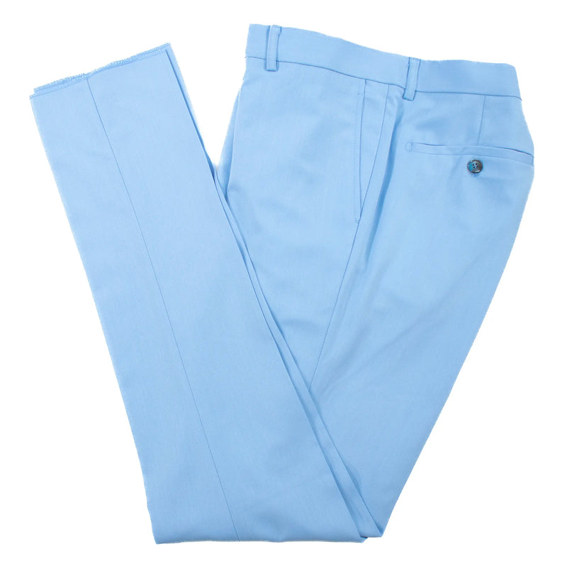 Men's Light Blue Slim-Fit Suit With Notch Lapels