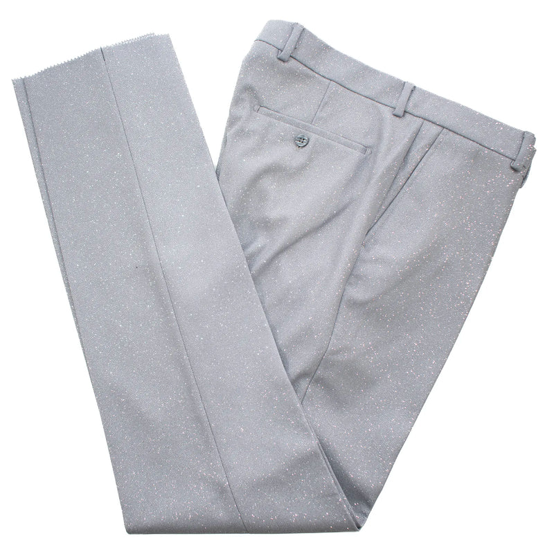 Dante | Silver Glitter Tuxedo Pants