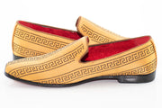 Men's Gold And Black Grecian Rhinestone Dress Loafer