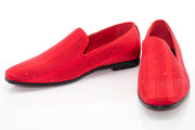 Men's Red Grecian Rhinestone Dress Loafer