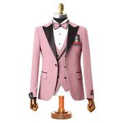 Dante | Dusty Rose Glitter 3-Piece Tailored-Fit Tuxedo