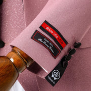 Dante | Dusty Rose Glitter 3-Piece Tailored-Fit Tuxedo