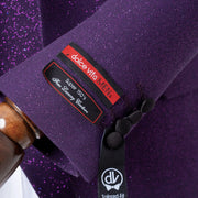 Dante | Dark Purple Glitter 3-Piece Tailored-Fit Tuxedo