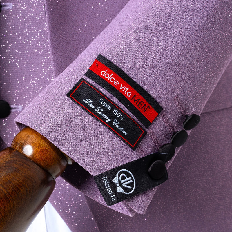 Dante | Lavender Glitter 3-Piece Tailored-Fit Tuxedo