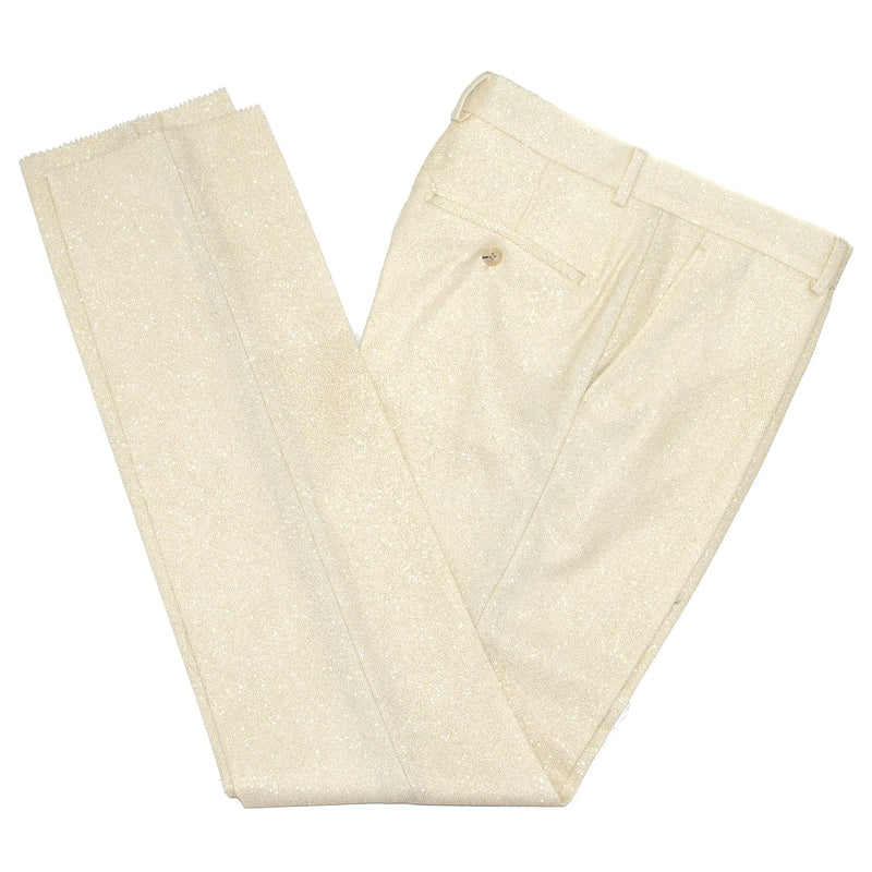 Dante | Cream Glitter Tuxedo Pants