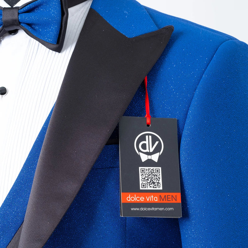 Dante | Royal Blue Glitter 3-Piece Tailored-Fit Tuxedo