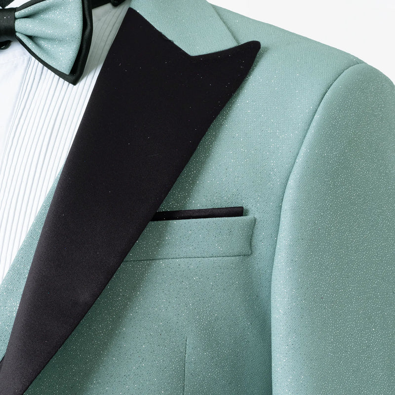 Dante | Mint Glitter 3-Piece Tailored-Fit Tuxedo