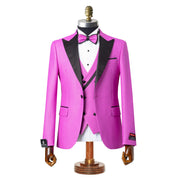 Dante | Fuchsia Glitter 3-Piece Tailored-Fit Tuxedo