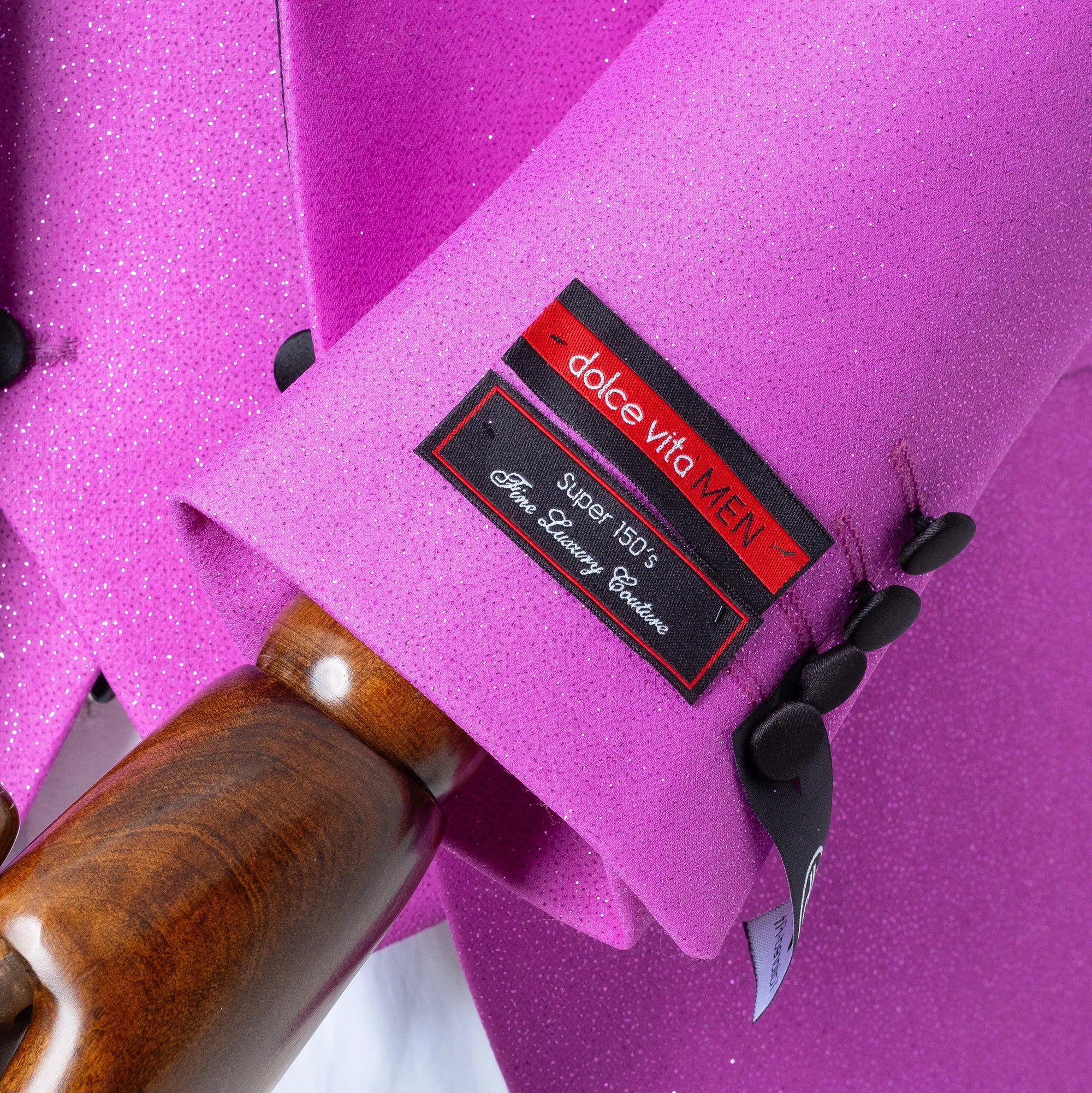 Dante | Fuchsia Glitter 3-Piece Tailored-Fit Tuxedo