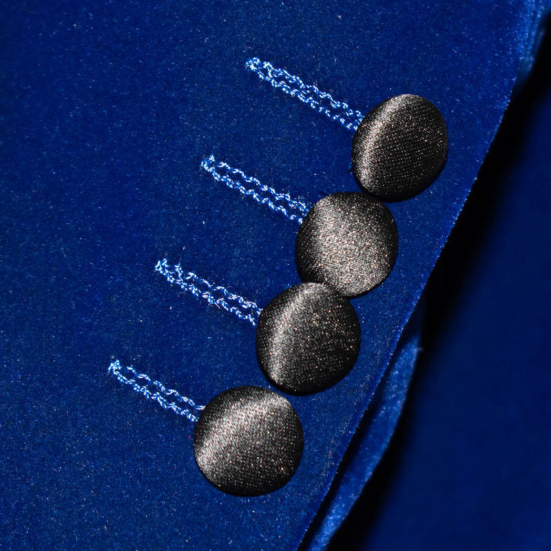 Romeo | Royal Blue Velvet Slim-Fit Dinner Jacket