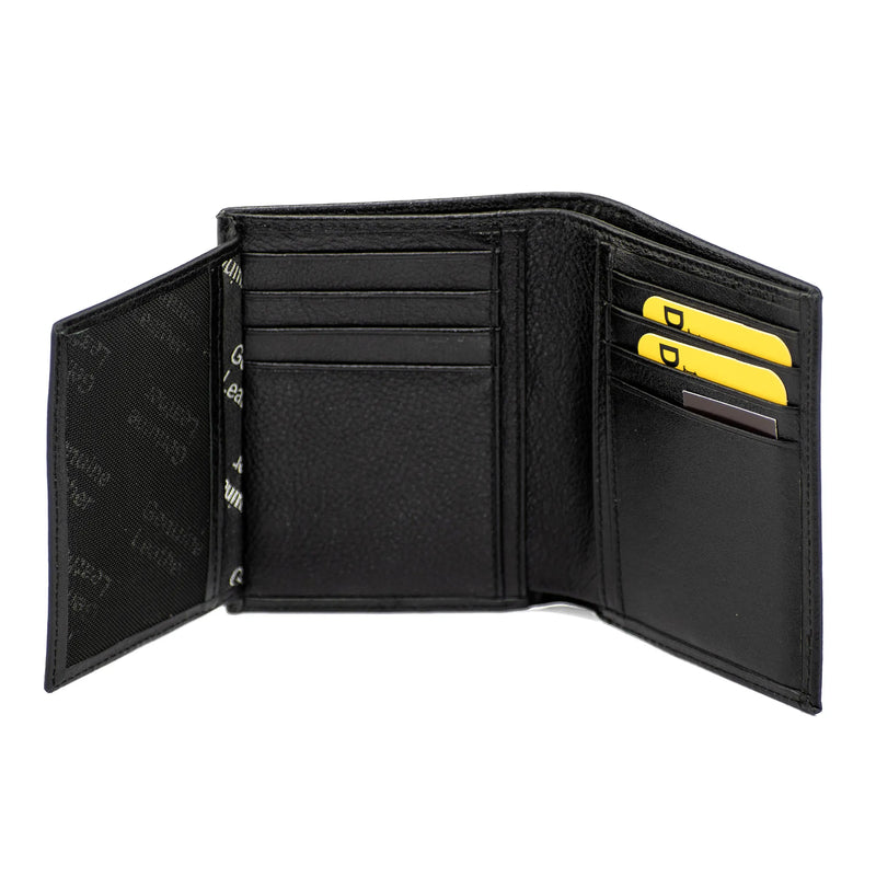 Genuine Leather Trifold Billfold Wallet