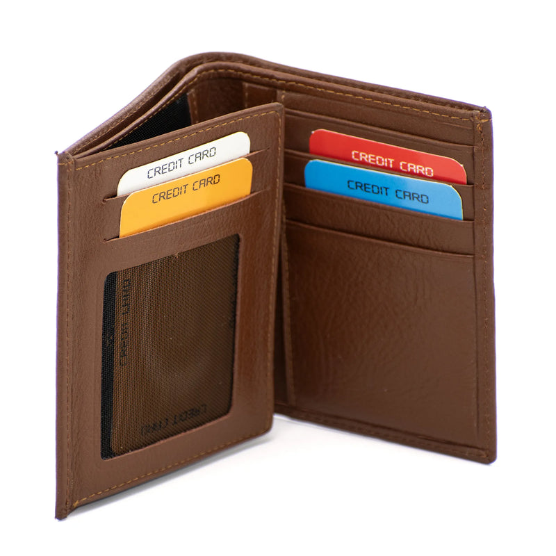Genuine Leather Trifold Billfold Wallet