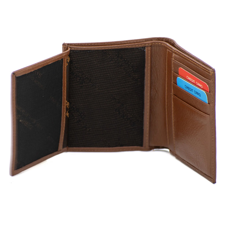Genuine Leather Trifold Billfold Wallet