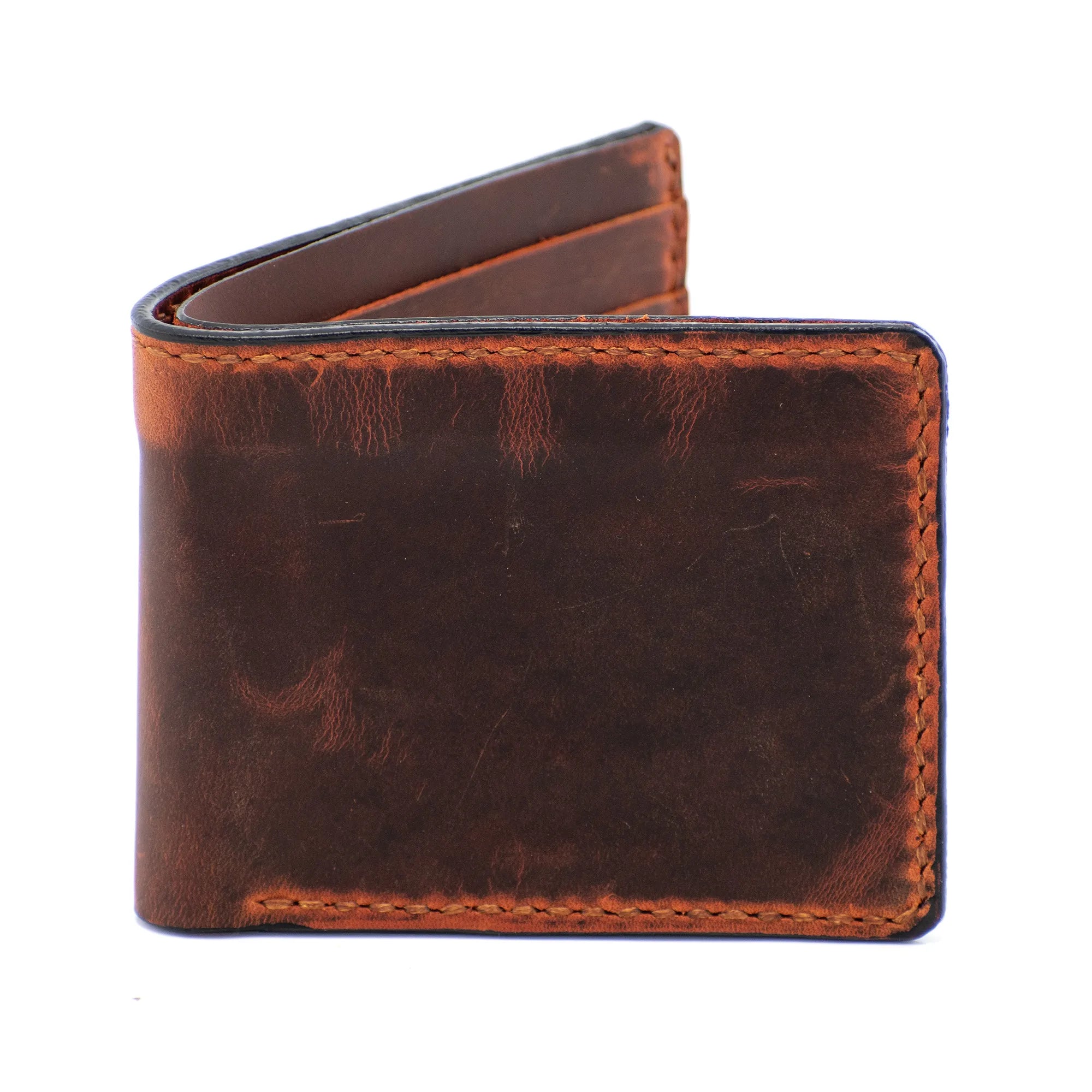 Brown Genuine Leather Billfold Wallet
