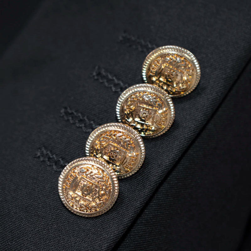 Black Stretch 2-Piece Slim-Fit Suit