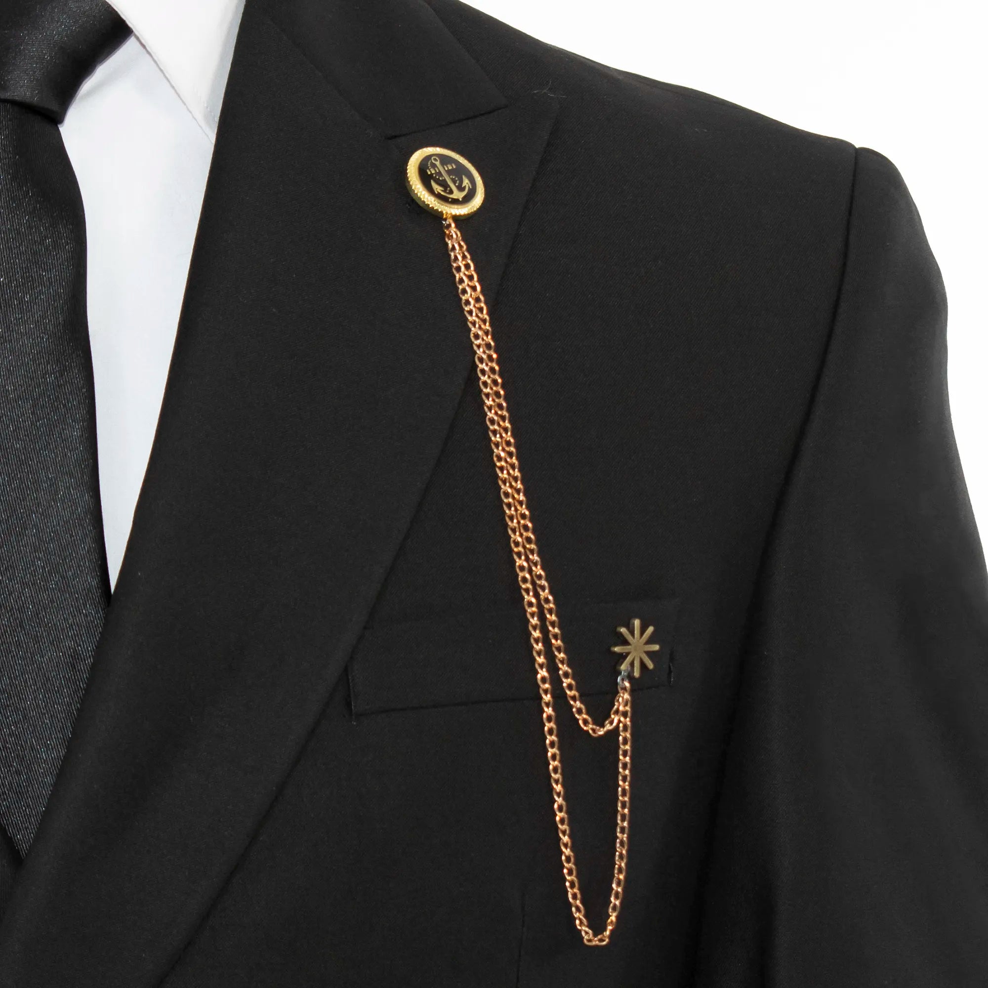 Black Stretch 2-Piece Slim-Fit Suit