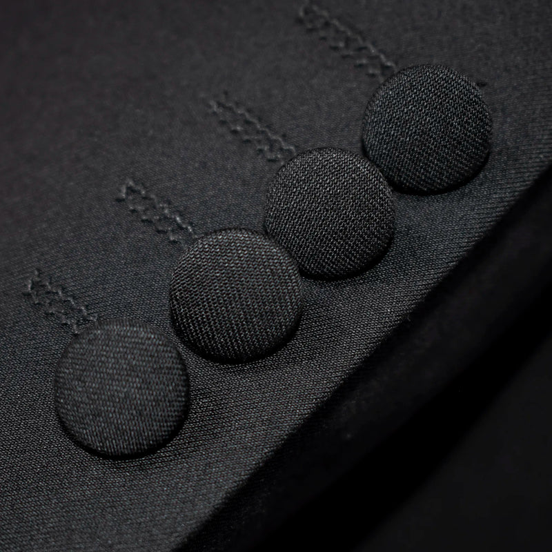 Amber & Black Double-Breasted 2-Piece Tailored-Fit Suit