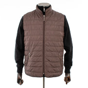 Men's Brown Quilted Vest Jacket