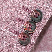 Kids' Light Burgundy Windowplane Plaid 3-Piece Suit