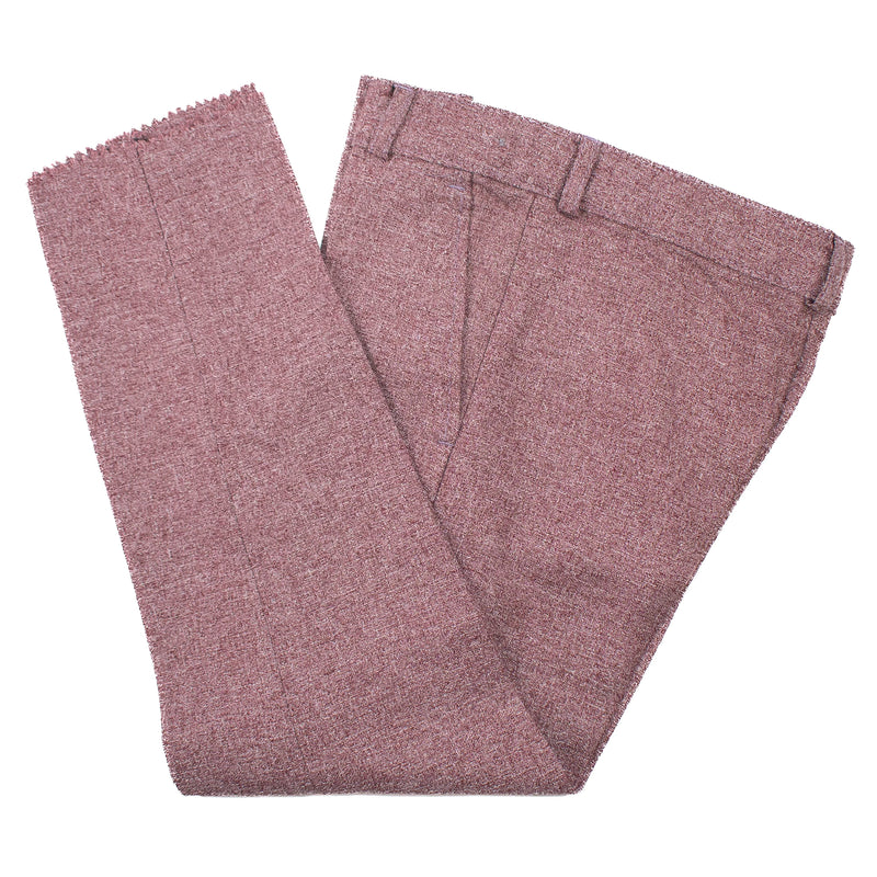 Kids' Light Burgundy Windowplane Plaid 3-Piece Suit