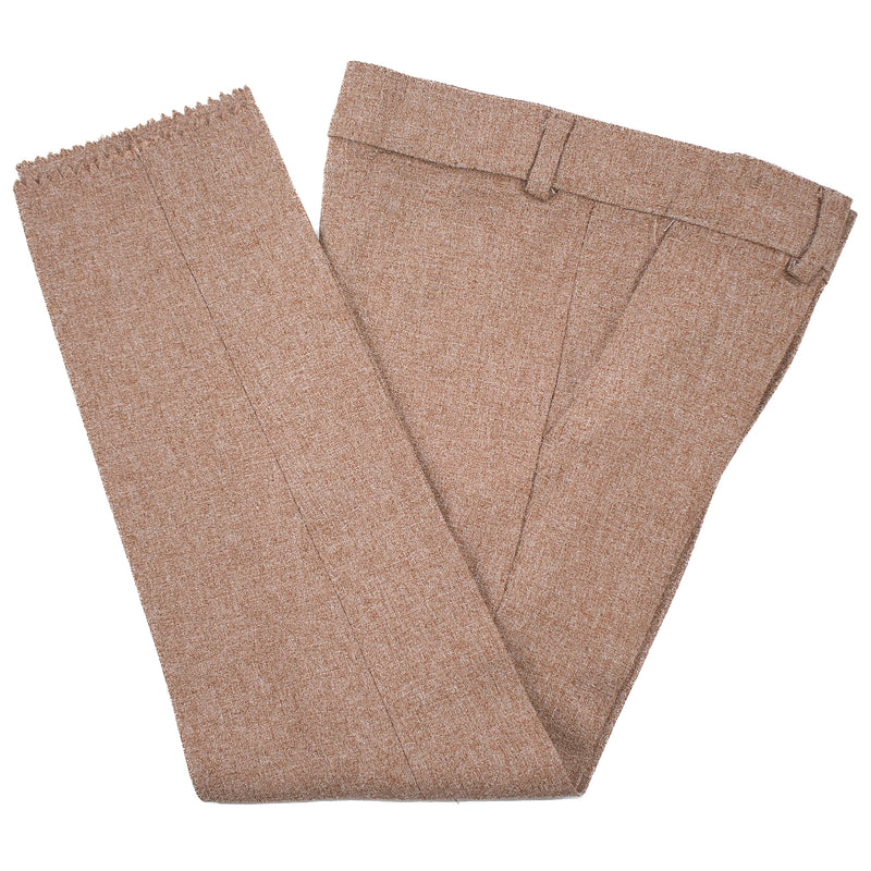 Kids' Sand Brown Windowplane Plaid 3-Piece Suit