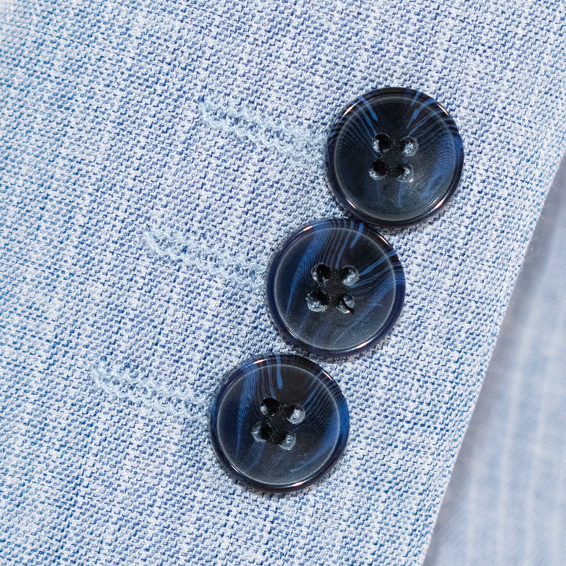 Powder Blue Pinstriped 3-Piece Kids' Suit