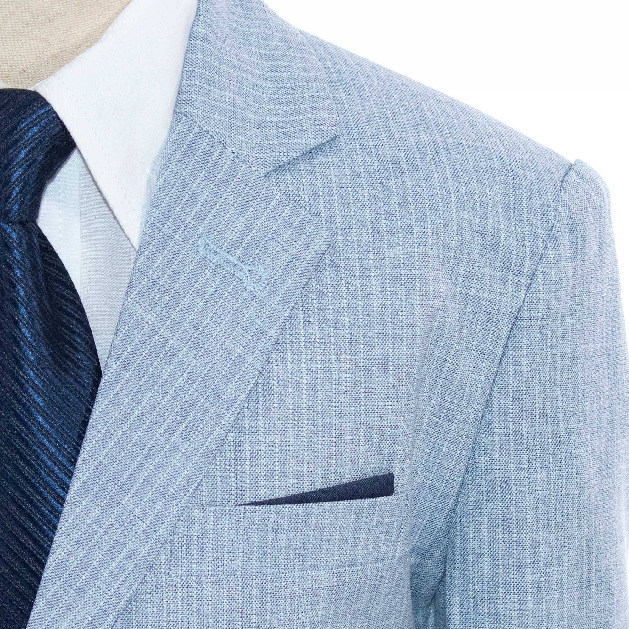 Powder Blue Pinstriped 3-Piece Kids' Suit