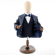 Kids' Black And Navy 3-Piece Tuxedo