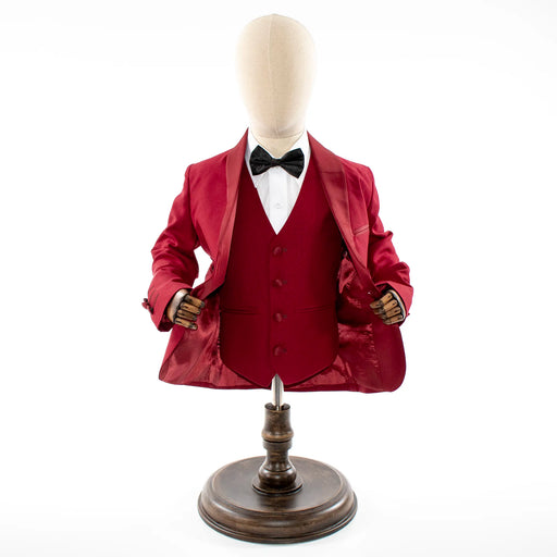 Kids' Burgundy 3-Piece Tuxedo