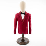 Kids' Burgundy 3-Piece Tuxedo
