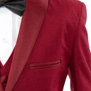 Kids' Burgundy 3-Piece Tuxedo