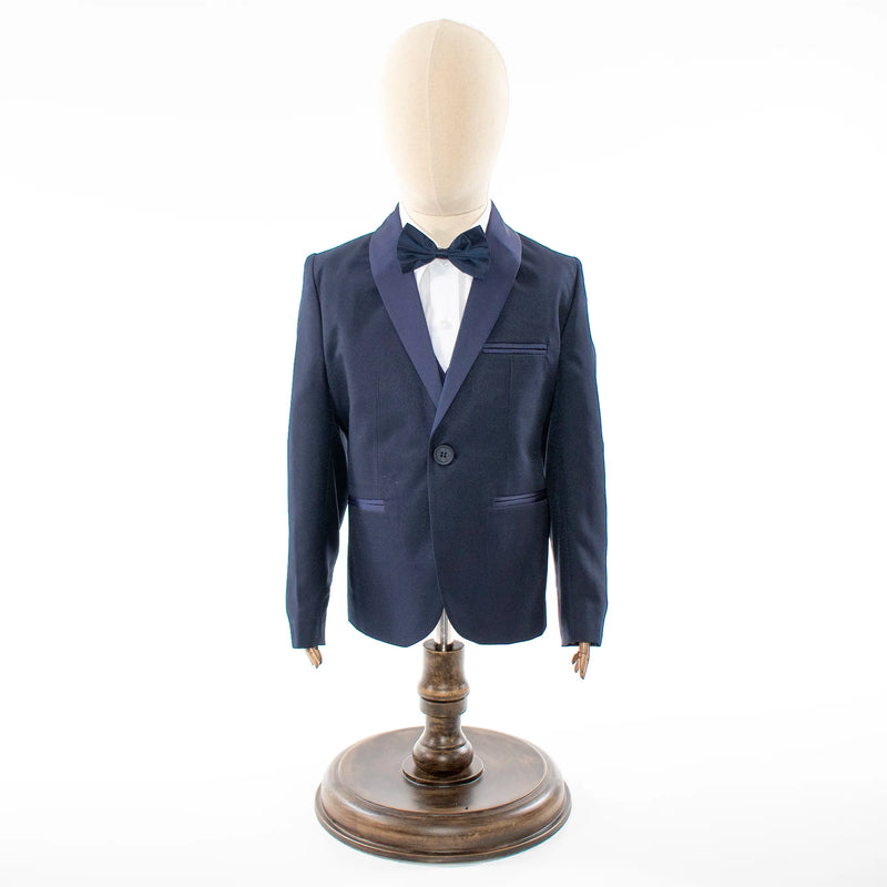 Kids' Dark Blue 3-Piece Tuxedo