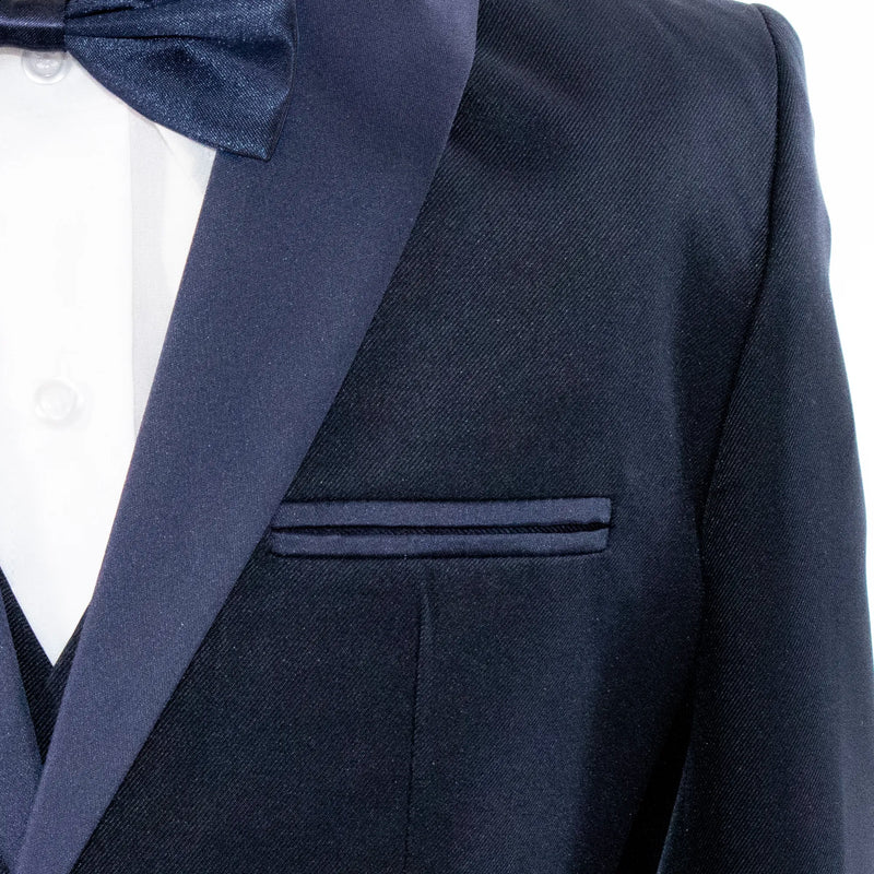 Kids' Dark Blue 3-Piece Tuxedo