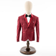 Kids' Burgundy 3-Piece Tuxedo