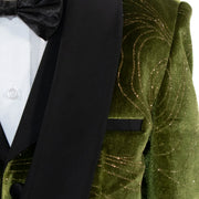 Kids' Green Velvet 3-Piece Tuxedo