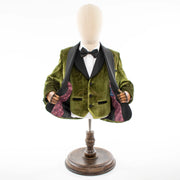 Kids' Green Velvet 3-Piece Tuxedo