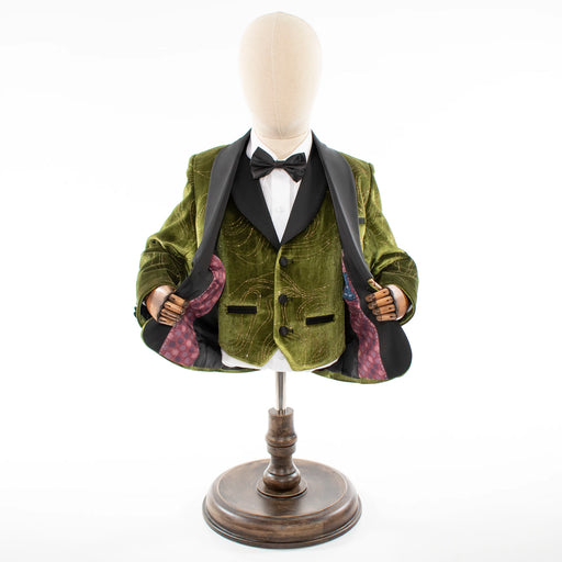 Kids' Green Velvet 3-Piece Tuxedo