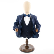 Kids' Navy Blue Rose Glitter Tuxedo