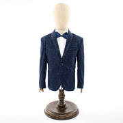 Kids' Navy Blue Rose Glitter Tuxedo