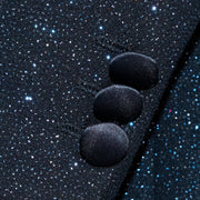 Kids' Navy Blue Rose Glitter Tuxedo